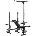 HOMCOM Adjustable Weight Bench Multifunction Full Body Workout Bench
