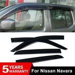 Wind Deflectors For Nissan Navara MK2 D40 2005-2014 4 Door Truck 4pc Tinted