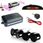 Universal Car Vehicle Parking Rear Reverse 4 Sensors Radar LED Display Alarm Kit