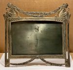 Excellent Large Art Nouveau Metal Picture Frame Maidens Early 20th c.