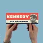 Kennedy For President Bumper Sticker, John F Kennedy, JFK 1960 democratic party