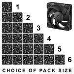 Arctic P12 Pro PST 120mm PWM Case Fan Black 3000 RPM 77 CFM  4-Pin Pack
