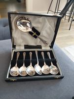 VINTAGE BOXED 7 PIECE EPNS SILVER PLATED FRUIT/DESSERT SPOON SET