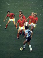 DIEGO MARADONA Argentina v Belgium Famous Photo POSTER PRINT ART A3 World Cup