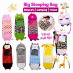 Large Sleeping Bag Happy Napping Napper Kids FUNNY Pillow Warm Camping 180cm NEW