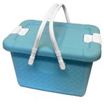 Plastic Storage Box Basket with Locking Lid & Handles Crate Tub Home Office 10L