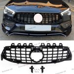 For 19-23 Mercedes CLA W118 Panamericana GT Style Front Grill Grille Gloss Black