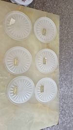 Vintage INN Crystal 24% Lead Crystal Coasters Set of 6 Frosted Glass 3.5"