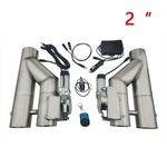 2" Double Electric Exhaust Dual Valve Y Pipe Kit Manual Control & Remote Switch