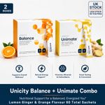 Unicity - 60 sachets pack of 2 Lemon Ginger Unimate & Orange Balance-Fresh in-UK