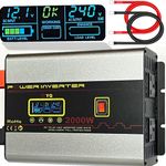 YQ Power Inverter 12V to 240V 2000W 4000W Caravan Microwave Converter USB LCD