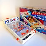 Tomy Atomic Arcade Pinball Tabletop Game with Box Vintage