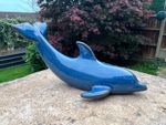 Highbank Porcelain Pottery Lochgilphead Scotland Blue Dolphin Figurine Ornament