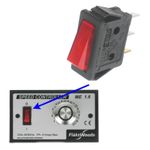 RED ROCKER ON OFF MAIN POWER SWITCH FOR FLAKT WOODS FAN SPEED CONTROLLER 16 AMP