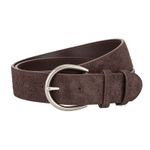Women Durable Genuine Leather Waist Belt Adjustable Suede Sliver Buckle Fashion
