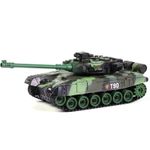 32.5CM Large RC Tank Radio Remote Control Green T90 Battle Toy 360° Turret 1:30 