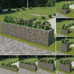 Gabion Planter Stone Wire Mesh Basket Garden Raised Bed Outdoor Baskets Cage