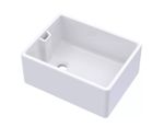 Traditional Fireclay Ceramic Belfast Sink with Overflow, Single Bowl - 595mm
