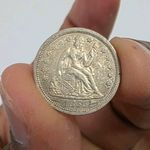 USA! 1855 Seated Liberty Dime Arrows at date - 90% silver Coin in AUNC grade!