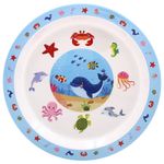 Kids Food Plate Blue Sea Life Toddlers Boys Girls Children Tableware Food Safe