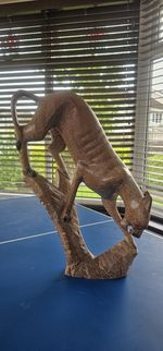 Hand Carved Wooden Cheetah 