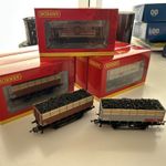 Hornby 7x BR 20t Coke Hopper Wagons Various Numbers with Coal Grey & Brown
