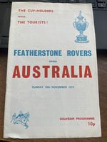 1973 FEATHERSTONE ROVERS V AUSTRALIA - TOUR MATCH