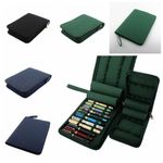 10/24/48Slots Fountain Pencil Case Zipper Large Capacity Pen Bag Writing Holder