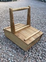 Traditional Wooden Slated Trug / Basket For Flowers, Gardening, Vegetables, Etc.
