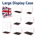 Large Acrylic Display Case Box Tall Dolls Action Figures Collectibles Model Cars