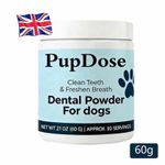 PupDose Dental Powder For Dogs, Teeth Cleaning & Fresh Breath, Dogs Oral Care