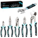 SHALL 6PC Large Pliers & Wrench Set,Pliers Set Pliers Tool Set for DIY &Home Use