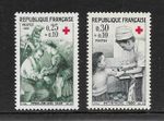 France 1966 Red Cross fund pair MINT never hinged SG 1733 - 1734