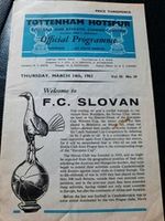 Tottenham Hotspur v FC Slovan 1962/63 Cup Winners Cup 1/4 Final 2nd Leg L4