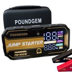 Poundgem 88800 mWh Jump Starter Battery Booster Power Pack Heavy Duty Car &Truck