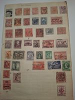 Selection of Old British Empire Australian States Stamps on old album pages