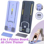 6 in 1 Pilates Board Ab Core Trainer Full-Body Strength Training Workout Pilates