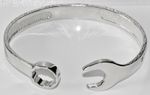 SOLID STERLING SILVER MEN'S HEAVY SPANNER BANGLE