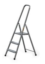 DRABEST Home Steel Ladder with Powder-Coated Finish & Platform, Lightweight