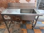 Stainless Steel commercial Sink Unit 110cm ( Solid ) As pictures