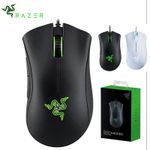 Razer DeathAdder Essential Wired Gaming Mouse 6400 DPI Black White Backlit UK