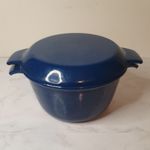 Nacco Denmark 20E Pan & Lid Blue Ceramic Coated Cast Iron Casserole