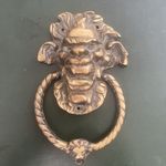 Rare Antique Brass Wind God Door Knocker Door Furnishing