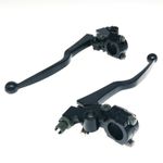 Front Brake & Clutch Lever Set Pair Black Honda CG125 New