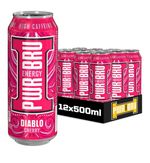  𝐏𝐖𝐑-𝐁𝐑𝐔 Diablo Cherry 12 Pack Big Can Energy Drink  07/26