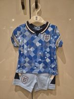 England Football Retro 1990 Third Kit 6-9 Month Tee and Short Set