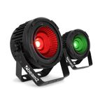 BeamZ COB50 50W DJ LED Par Can Lights - RGBWA Uplighter Pair for Events