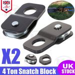 2X 4 Ton Snatch Block Pulley Snatch 8800 LBS Capacity Recovery Winch Heavy Duty