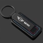 Mini Cooper Leather Keyring Multicolour  Metal for Mini Cooper 