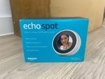 Amazon Echo Spot 1st Gen Video Smart Speaker Alarm Clock Alexa Sealed NEW White